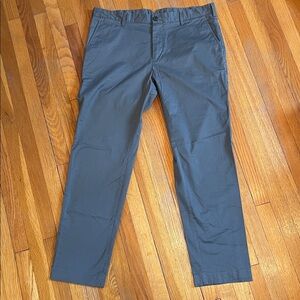BROOKS BROTHERS SLIM Men's Gray Cut Chinos 36x30 Coastal Preppy Business Casual